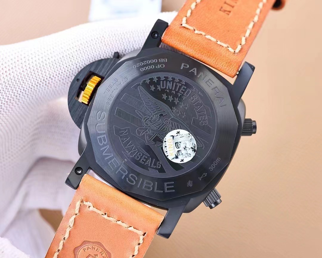 Panerai Submersible Flyback - Black & Tan Leather - Image 2