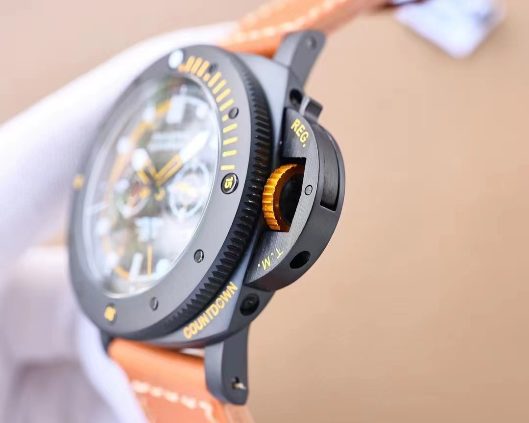 Panerai Submersible Flyback - Black & Tan Leather - Image 5