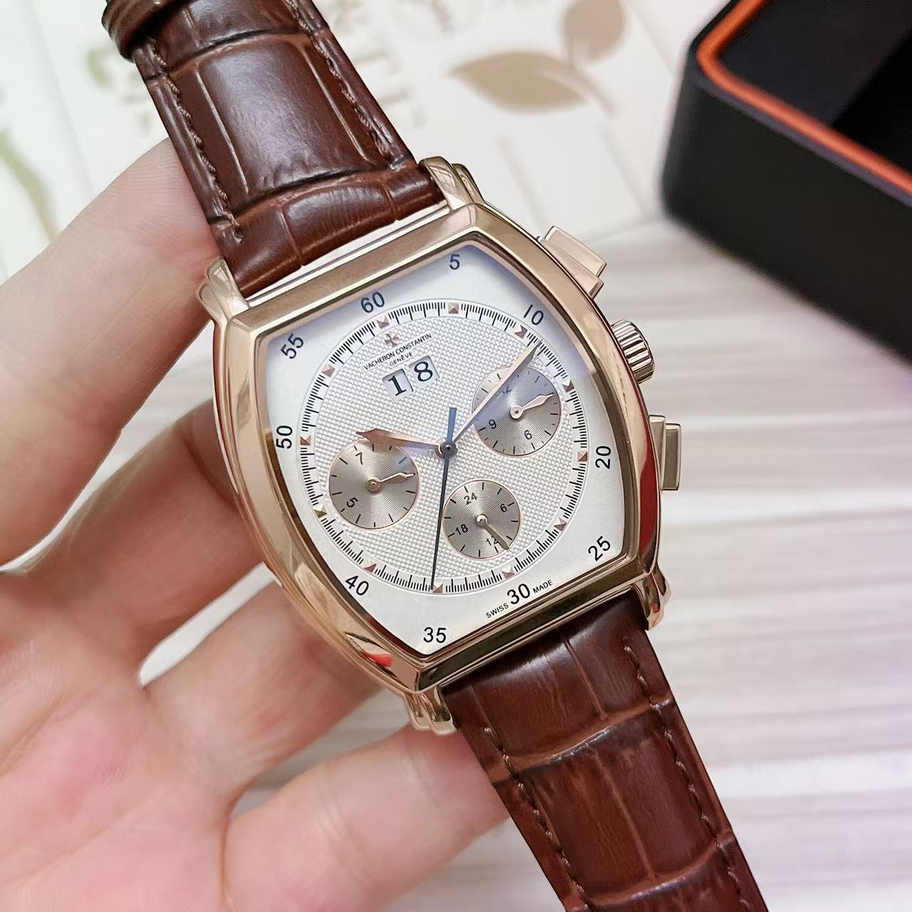 Vacheron Constantin Brown Leather - Vacheron Constantin Chronograph - Image 3