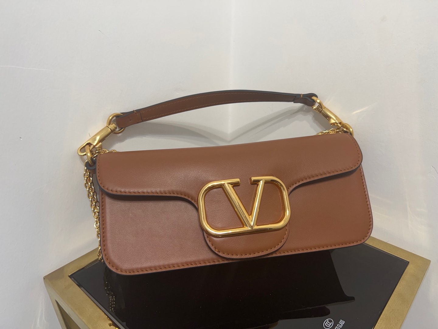 VALENTINO Fashion Chain Small Square Crossbody Bag -