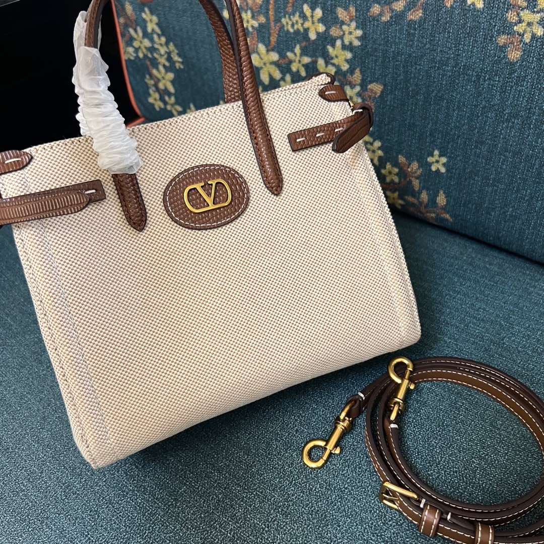 Valentino Garavani Antibes Medium Canvas Shopping Bag