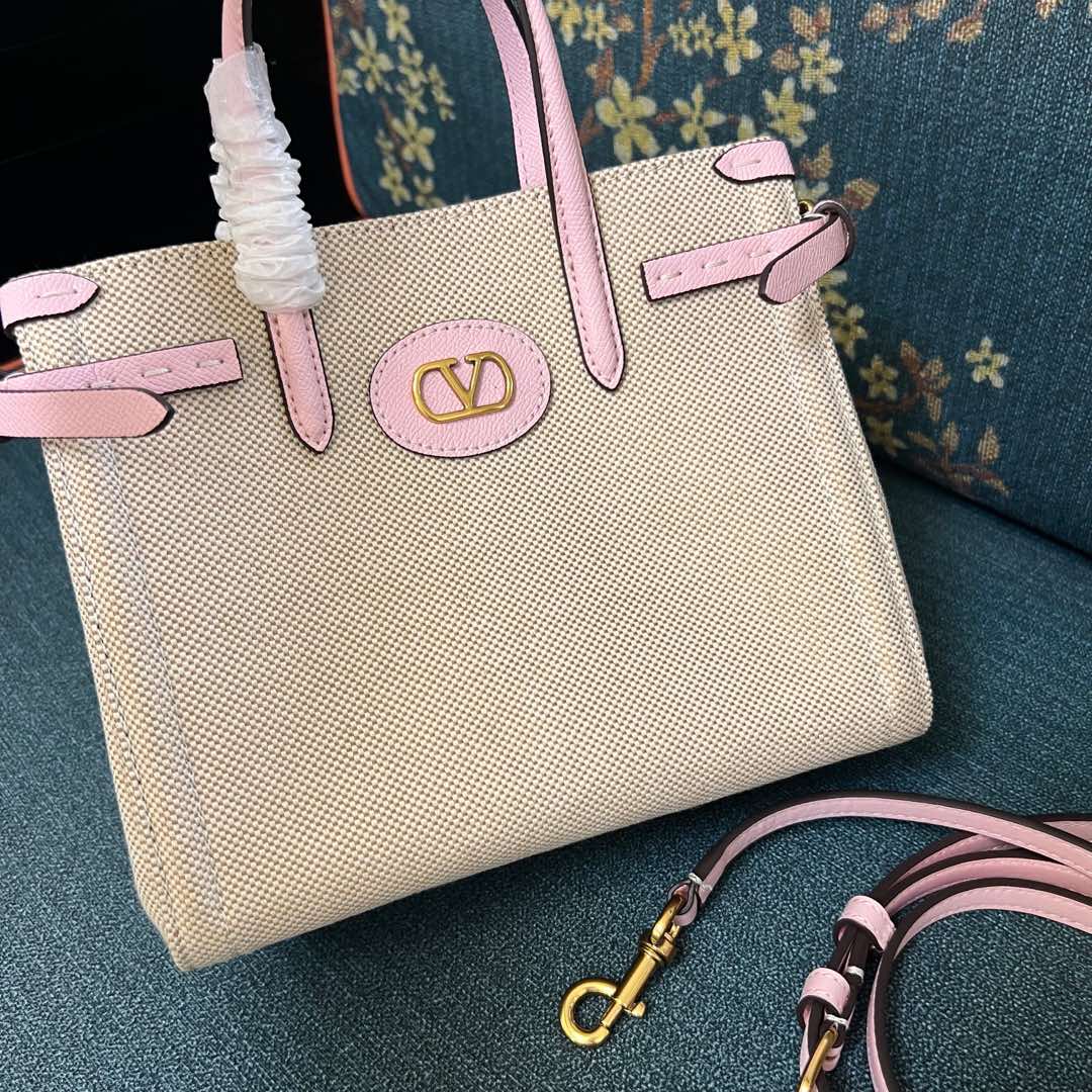 Valentino Garavani Antibes Medium Canvas Shopping Tote