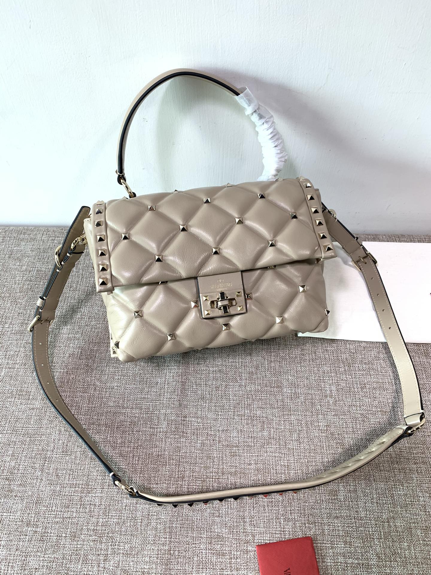 Valentino Garavani Candystud quilted calfskin small bag | RW2B0B55NAPP45