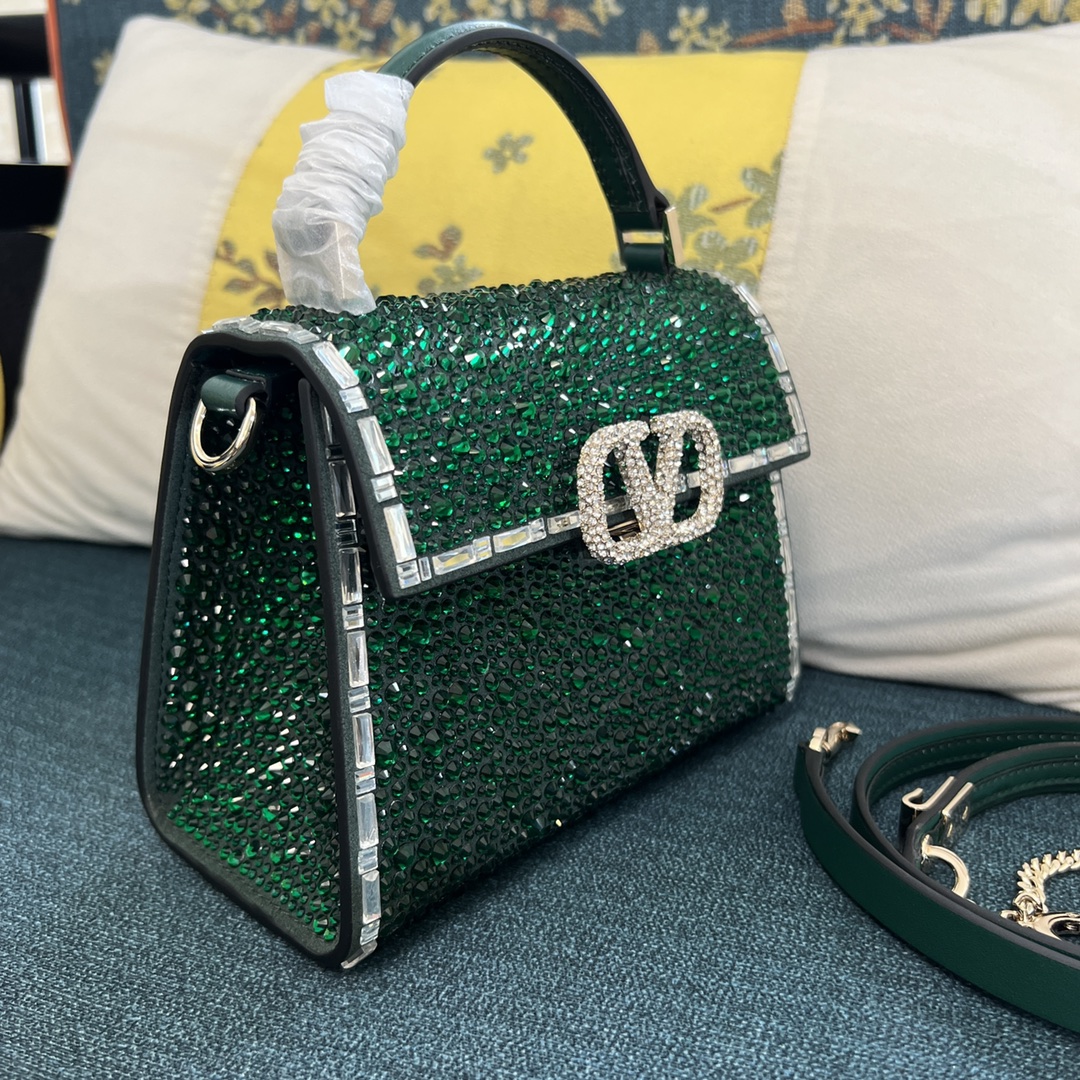 VALENTINO GARAVANI Crystal Embroidered Mini Vsling Top