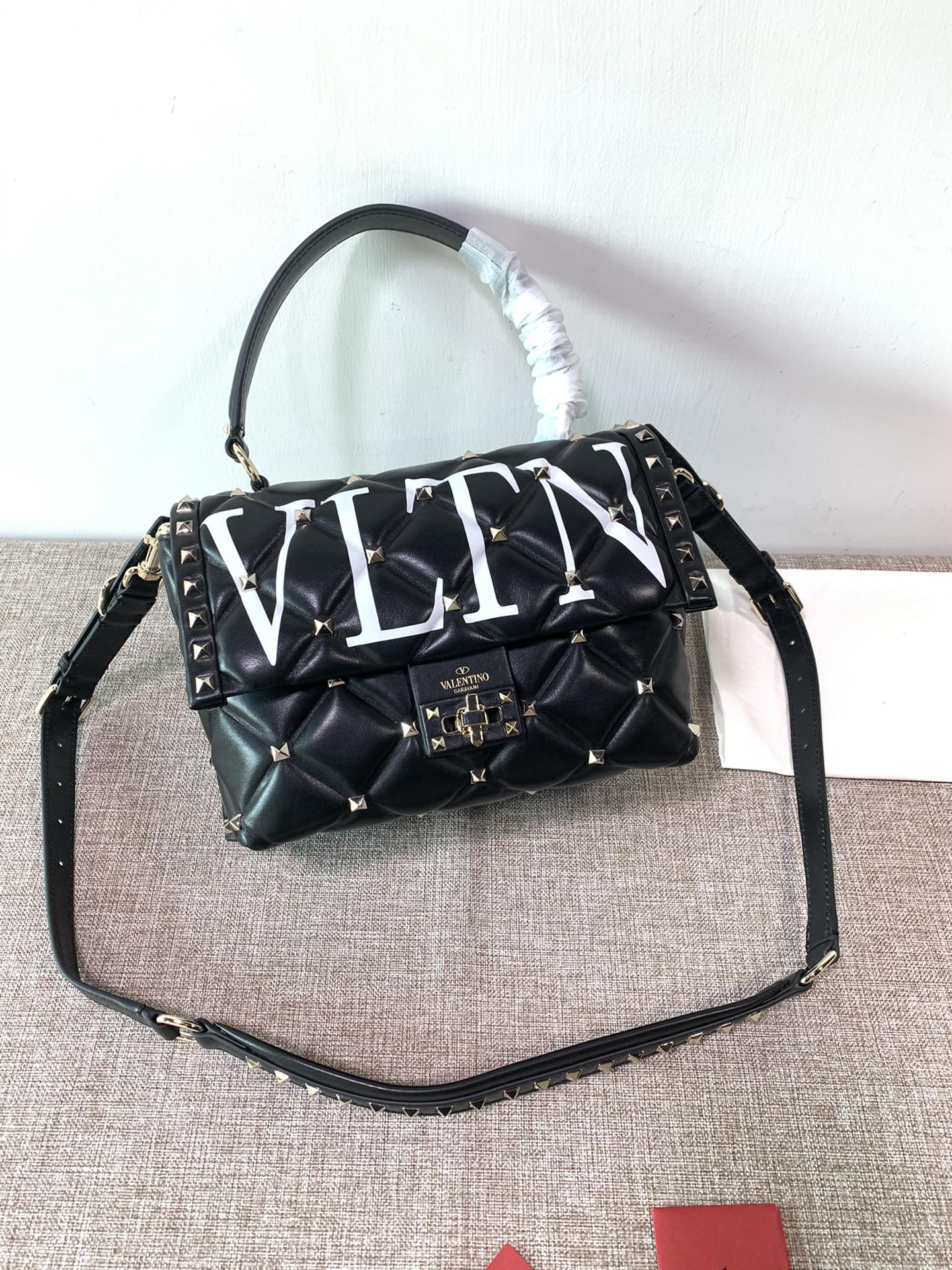 VALENTINO GARAVANI Lambskin VLTN Print Candystud