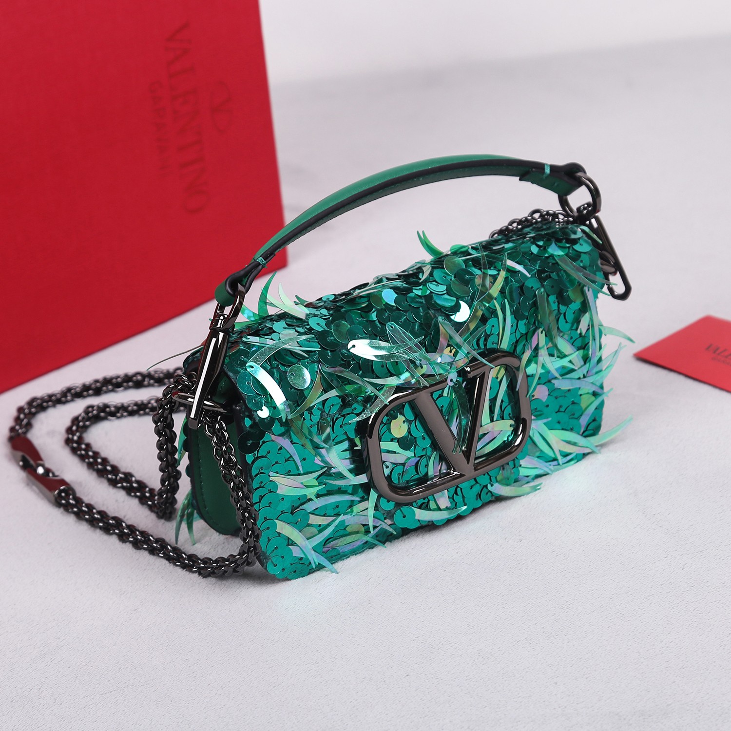 Valentino Garavani Locò Small embellished shoulder bag