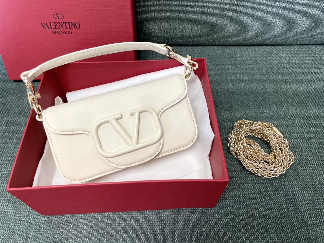 Valentino Garavani Loco Small Flap Leather Shoulder Bag