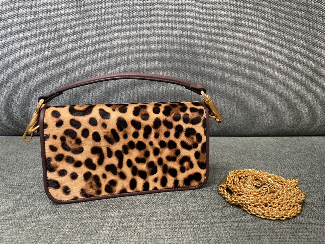Valentino Garavani Loco Small VLOGO Leopard Calfhair