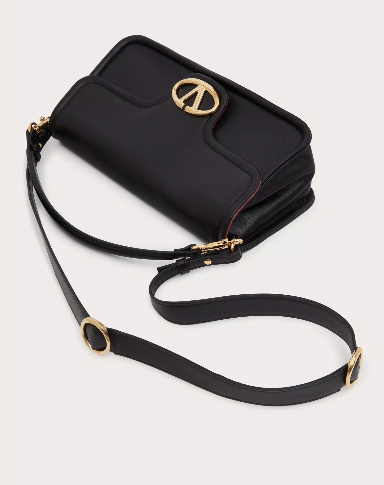 Valentino Garavani Nappa Leather Shoulder Bag | Black |