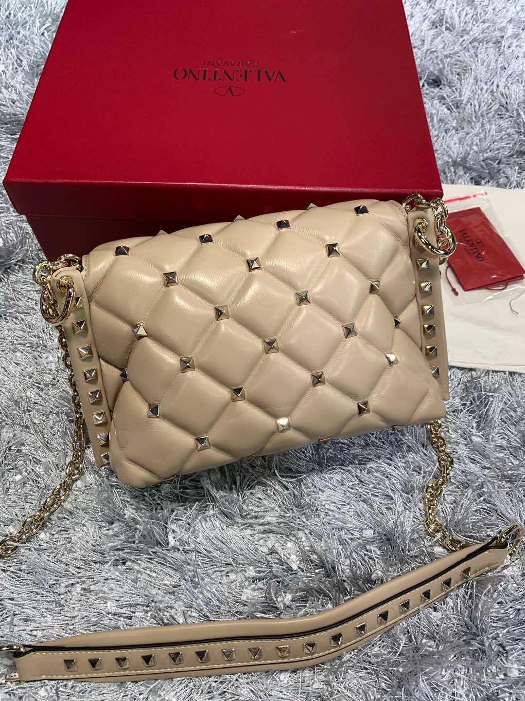 VALENTINO GARAVANI Nappa Medium Candystud Top Handle