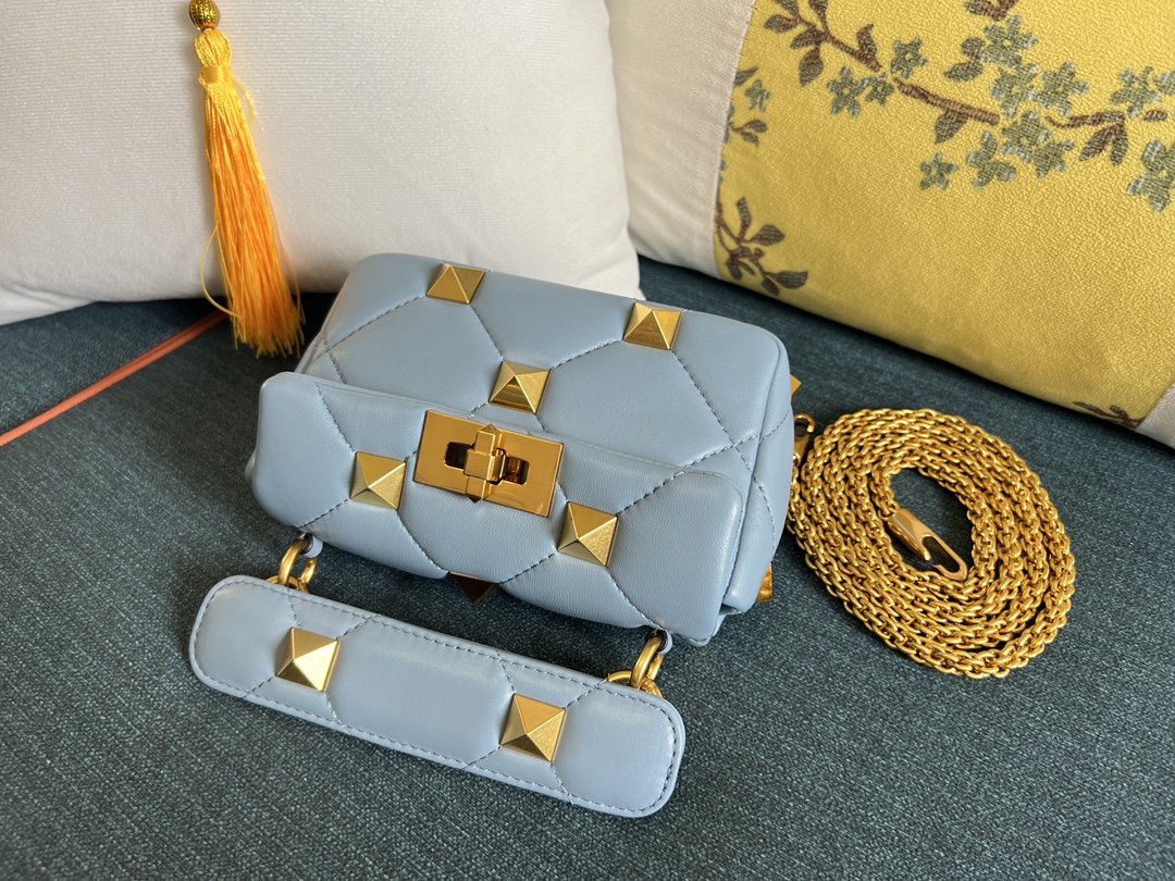 VALENTINO GARAVANI Nappa Medium Roman Stud Shoulde