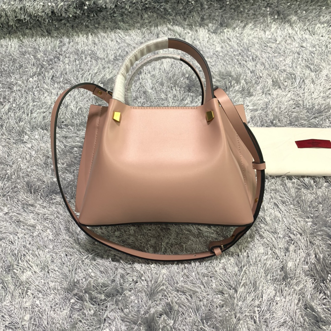 Valentino Garavani Pink Leather Shoulder Bag  brown pink Valentino 00059