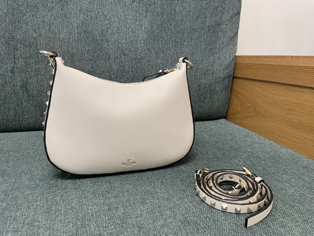 Valentino Garavani Rockstud Leather Mini Bag | White