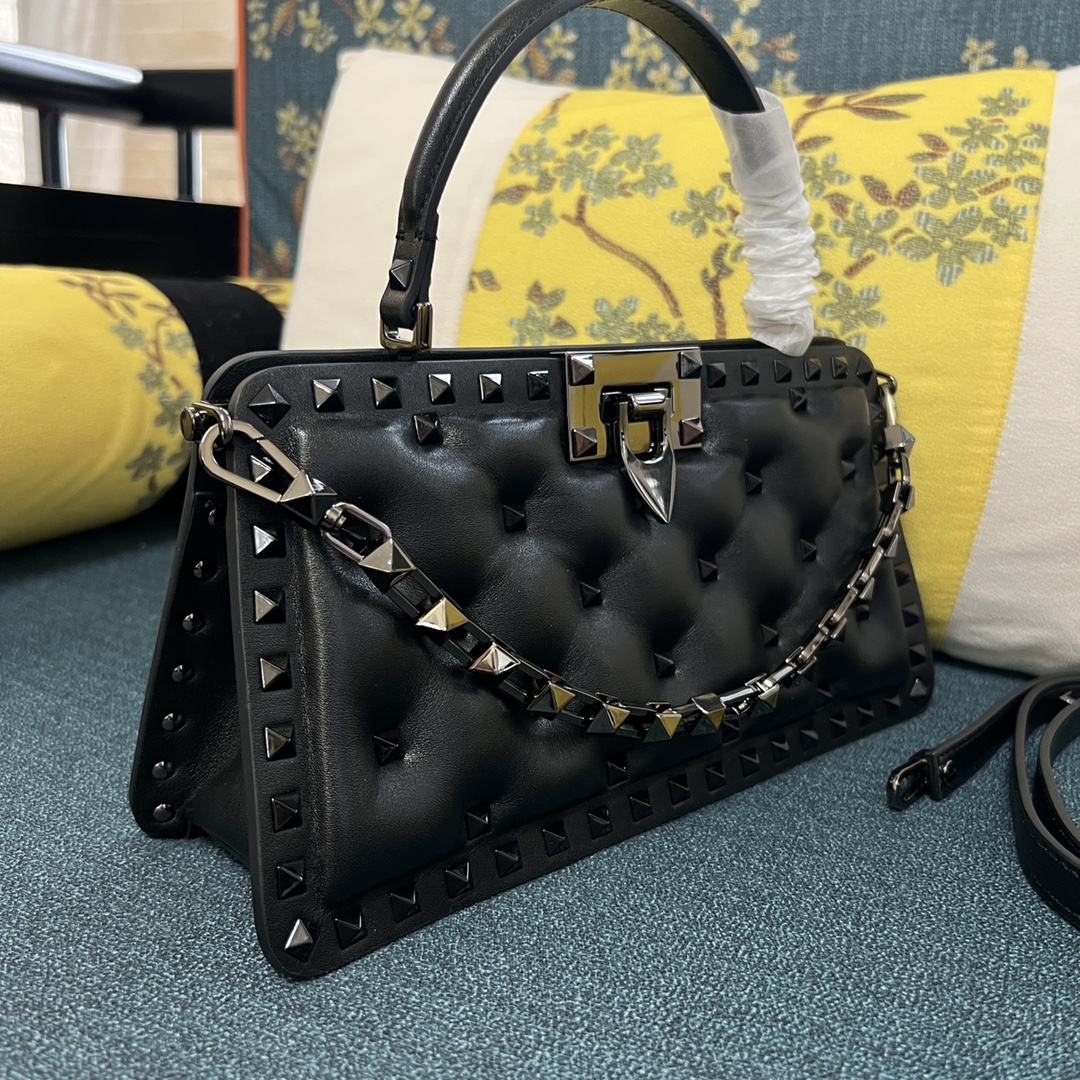 Valentino Garavani Rockstud Padded Leather Handbag |