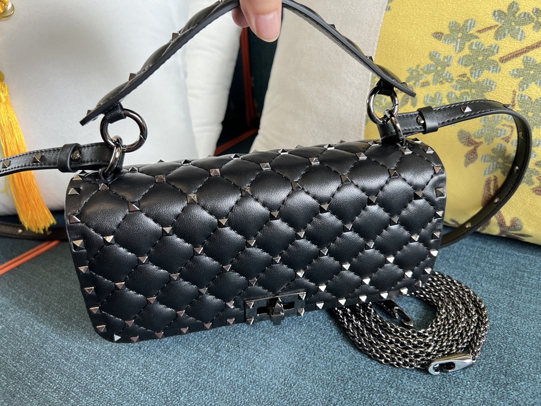 Valentino Garavani Rockstud Spike Calfskin Shoulder Bag |