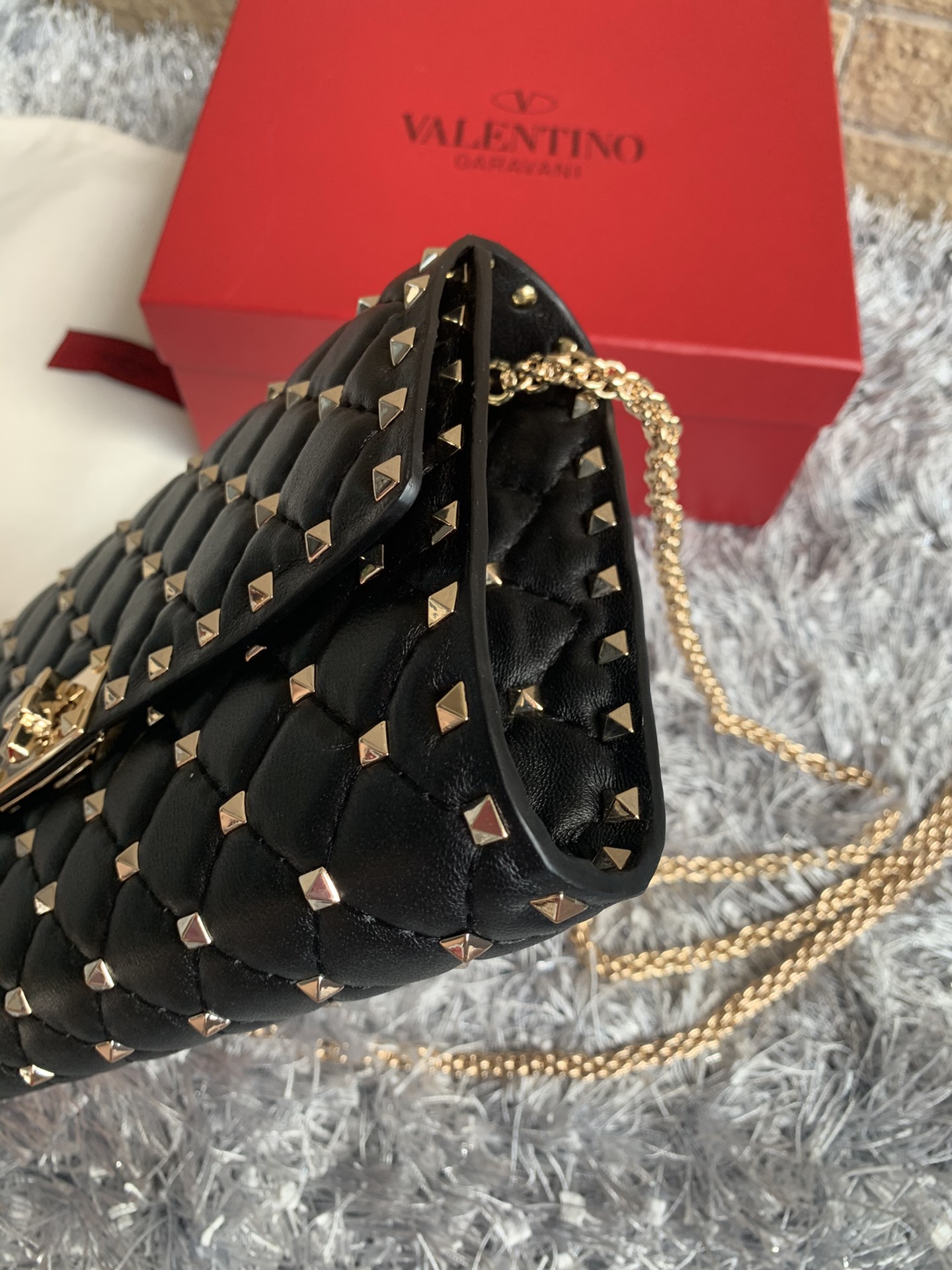 VALENTINO GARAVANI - Rockstud Spike quilted leather