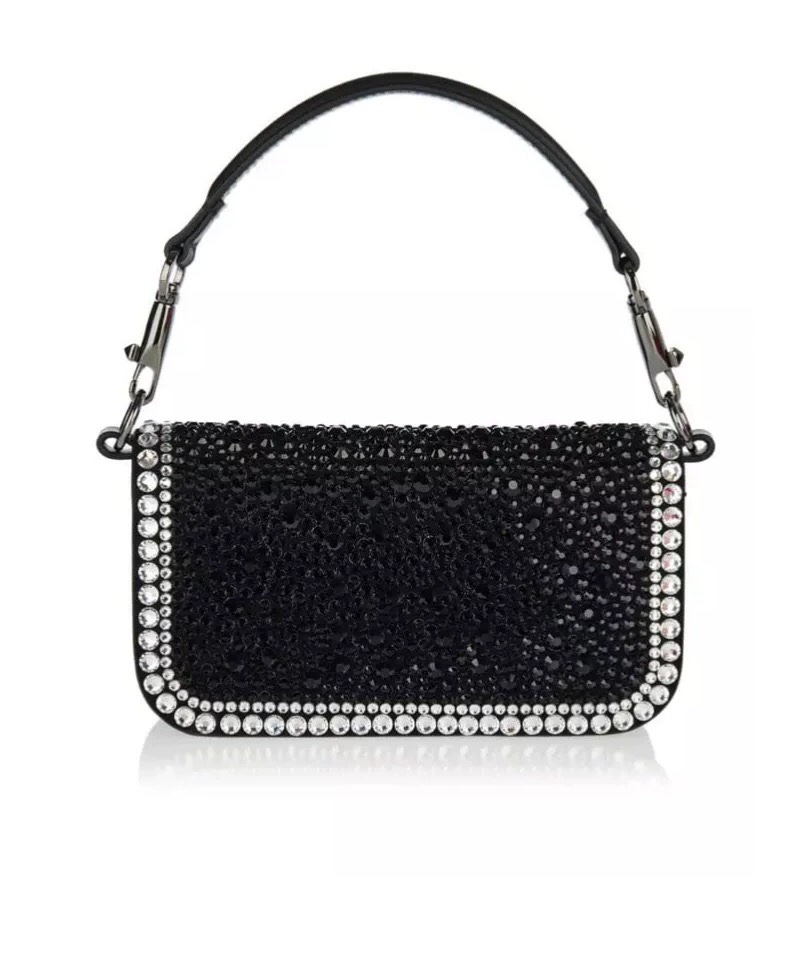 Valentino Garavani Small Locò crystal-embellished Shoulder