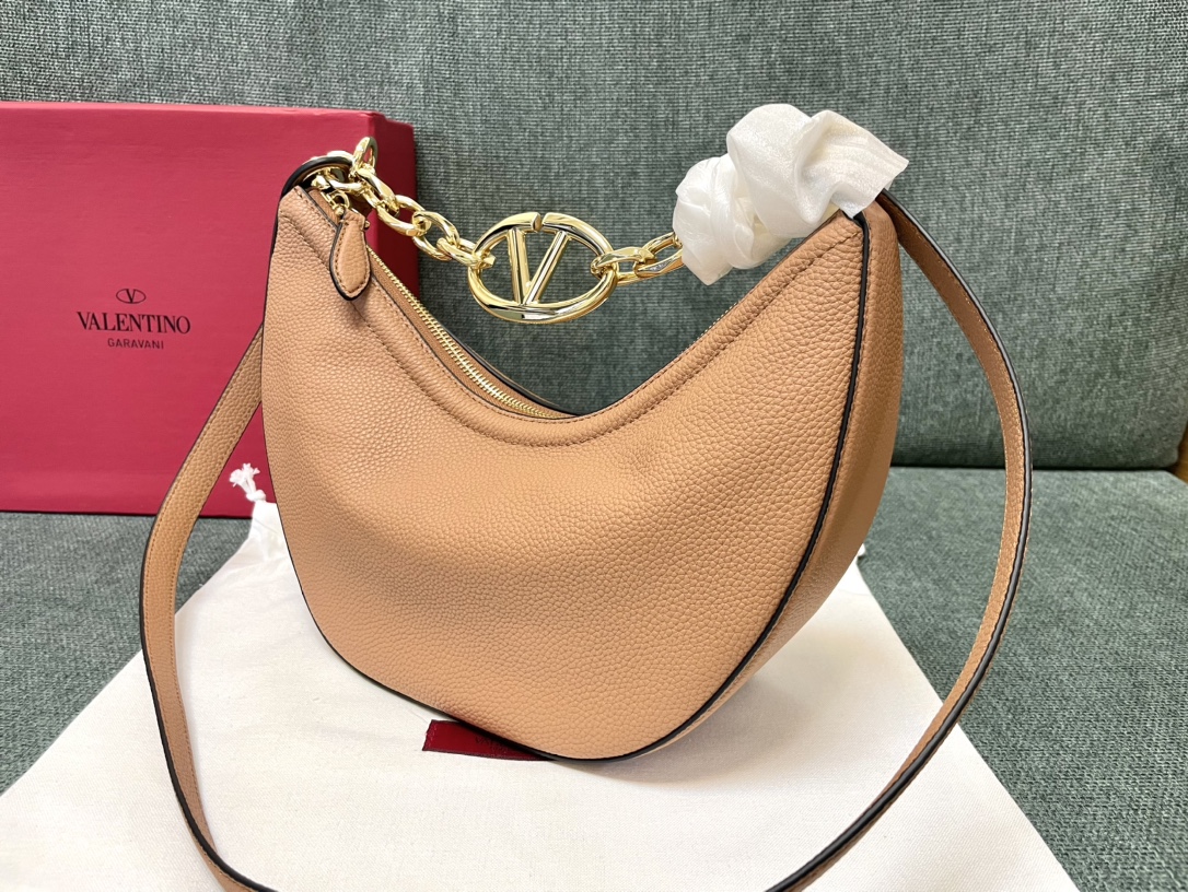 Valentino Garavani V Logo Gate leather top handle bag