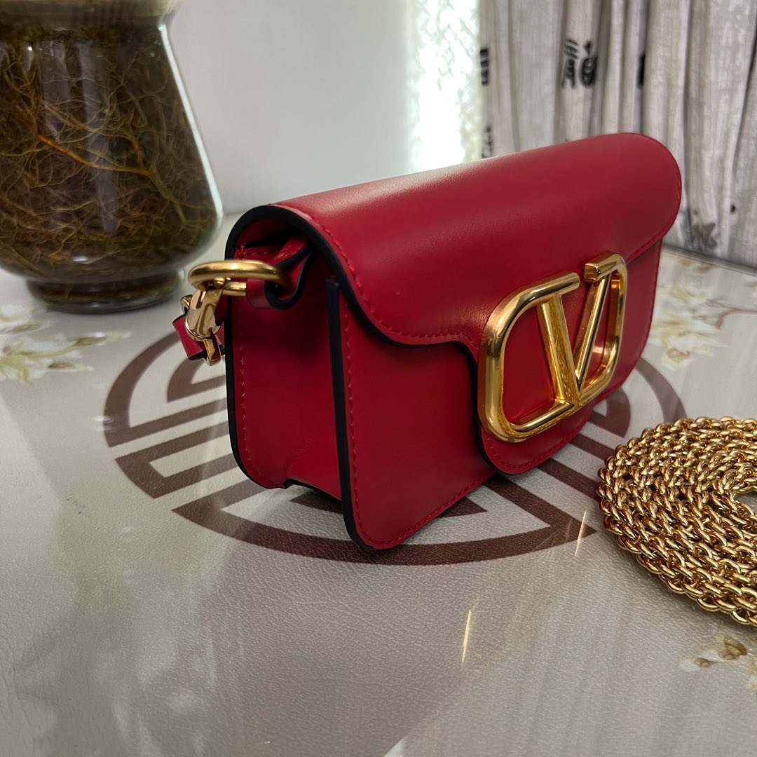 Valentino Garavani V-Logo Leather Mini Shoulder Bag
