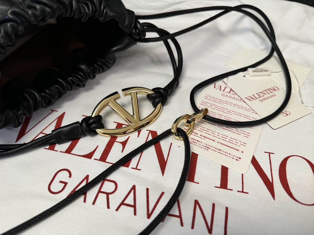 Valentino Garavani VLogo Drawstring Bucket Bag