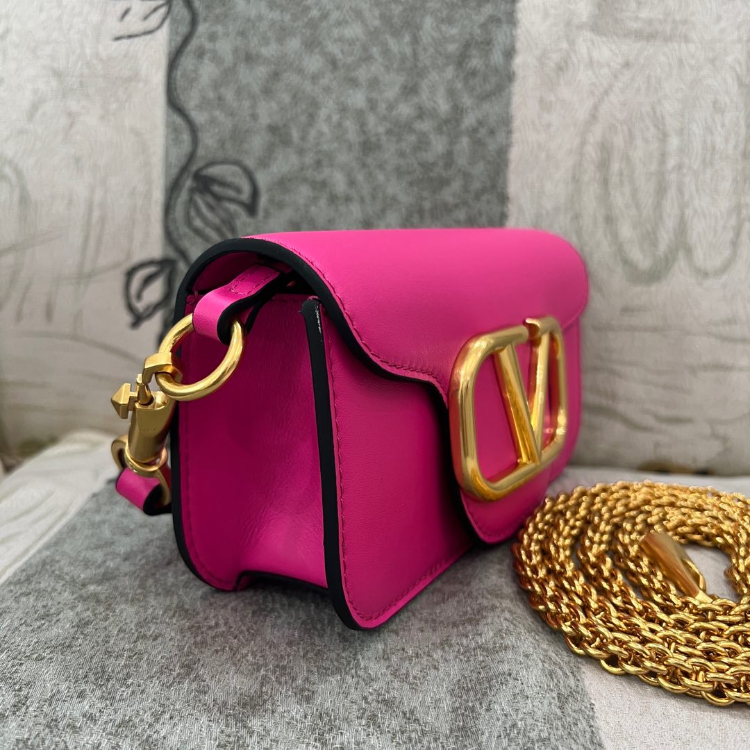 Valentino Garavani Vlogo Loco Small Leather Shoulder Bag In