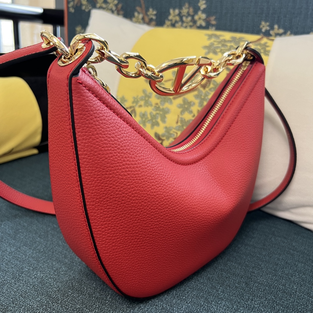 VALENTINO GARAVANI - VLogo Moon medium leather shoulder