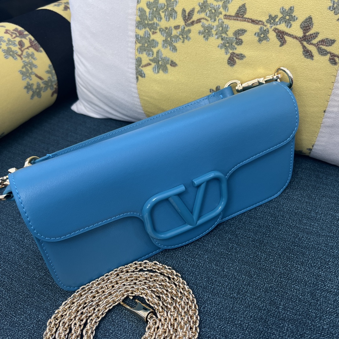 Valentino Garavani Woman Cerulean Blue Leather Small