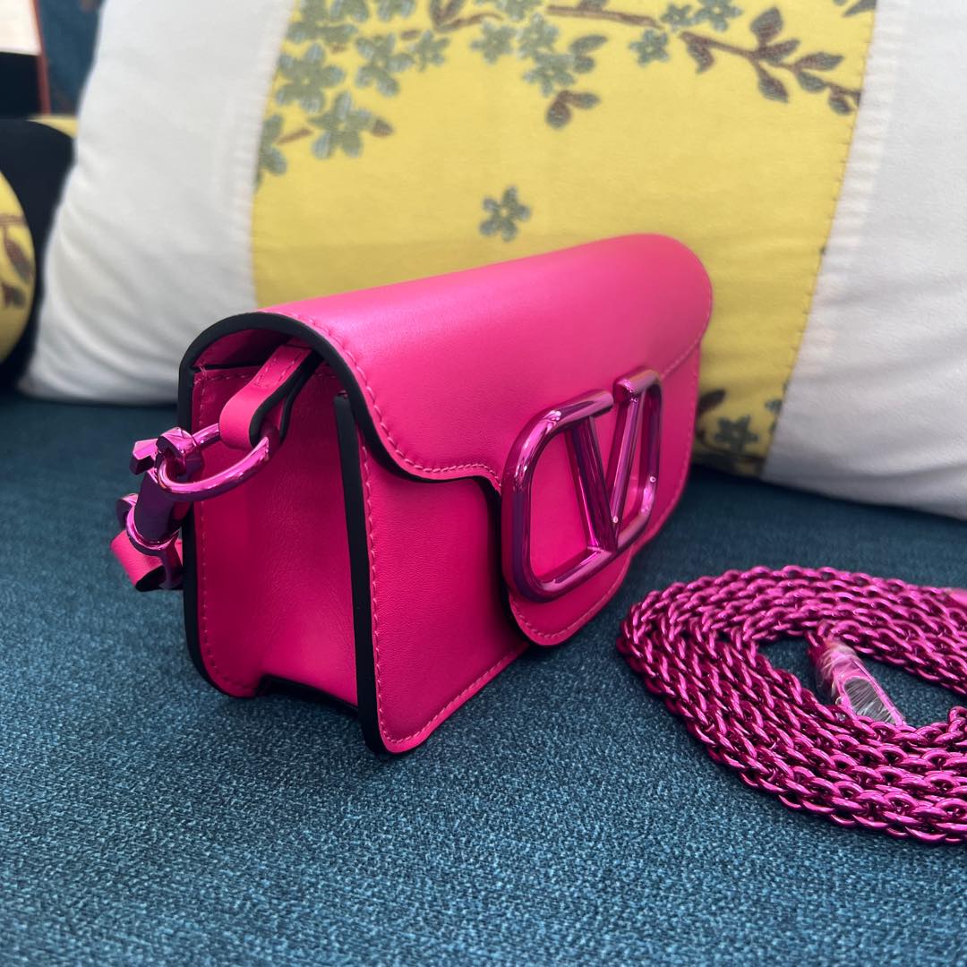 Valentino Men's Mini Shoulder Bag in Pink Valentino