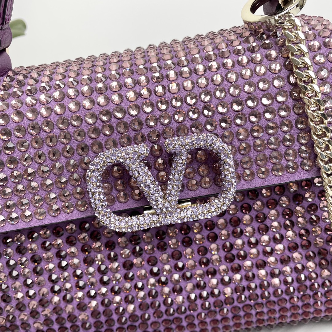 Valentino MINI VSLING HANDBAG WITH RHINESTONES