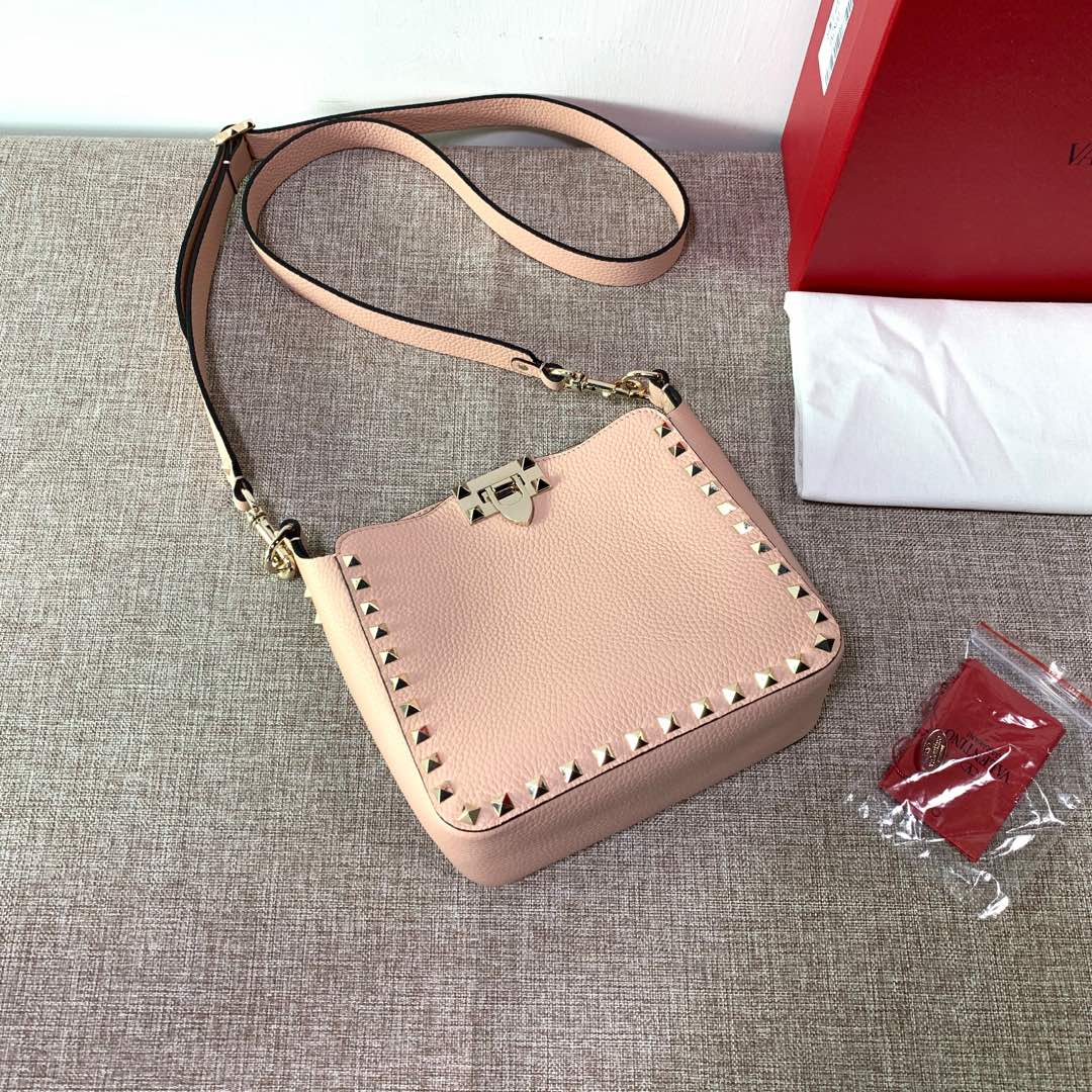 Valentino Pale Pink Leather Mini Rockstud Shoulder Bag Valentino | TLC