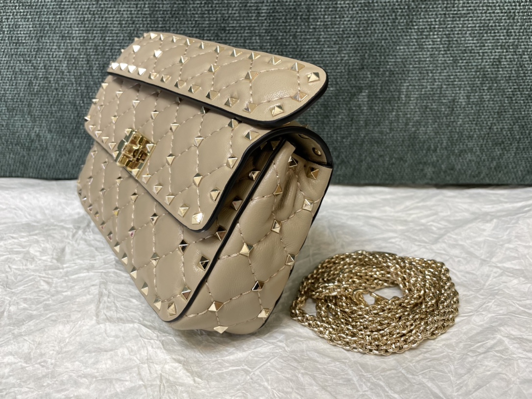 Valentino Poudre Small Rockstud Spike Bag at 1stDibs