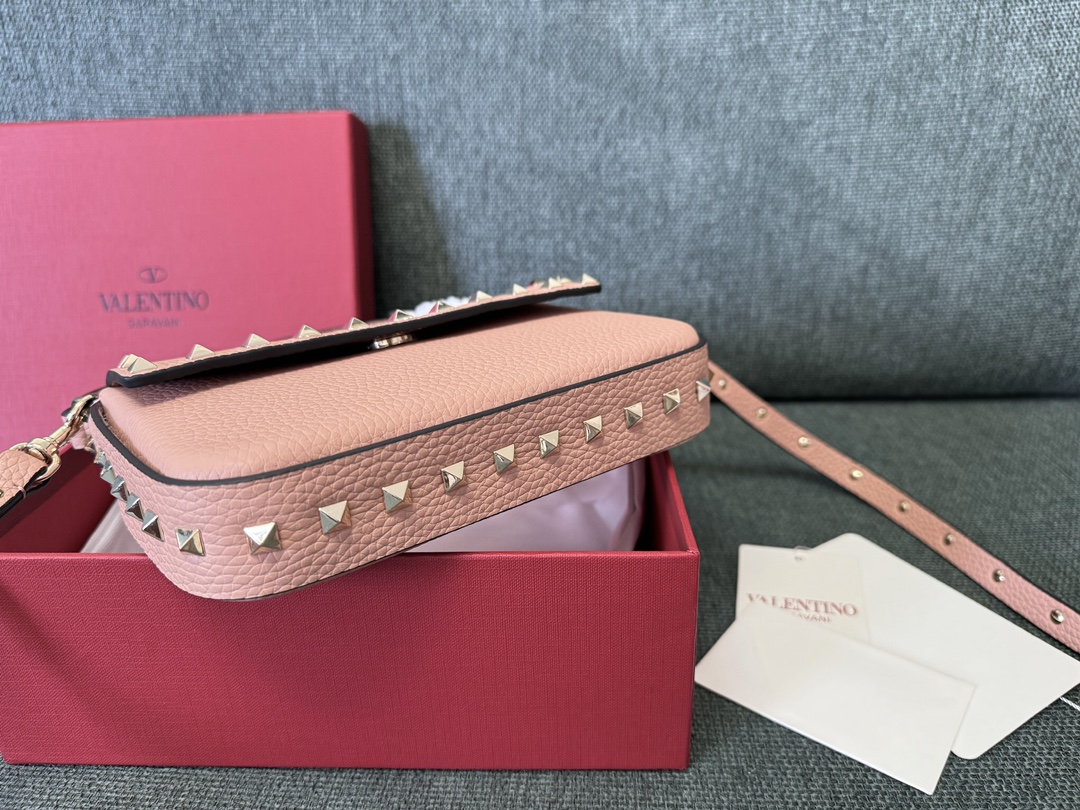 Valentino Rockstud Crossbody Bag - Pink Mini Bags, Handbags - VAL473275