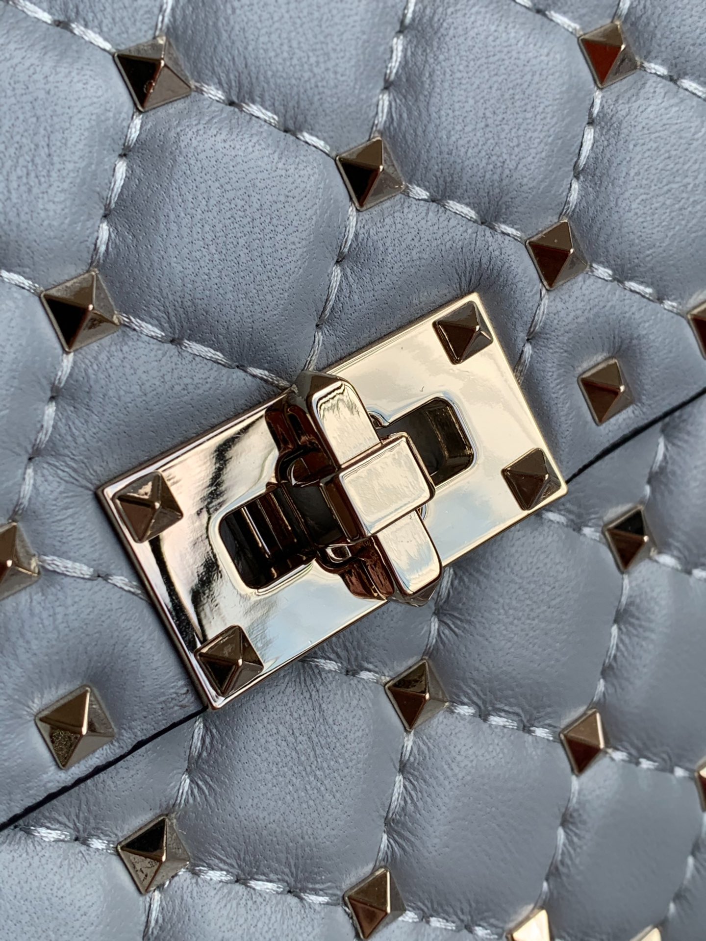 Valentino Rockstud Spike Flap Shoulder Medium/Large Gray