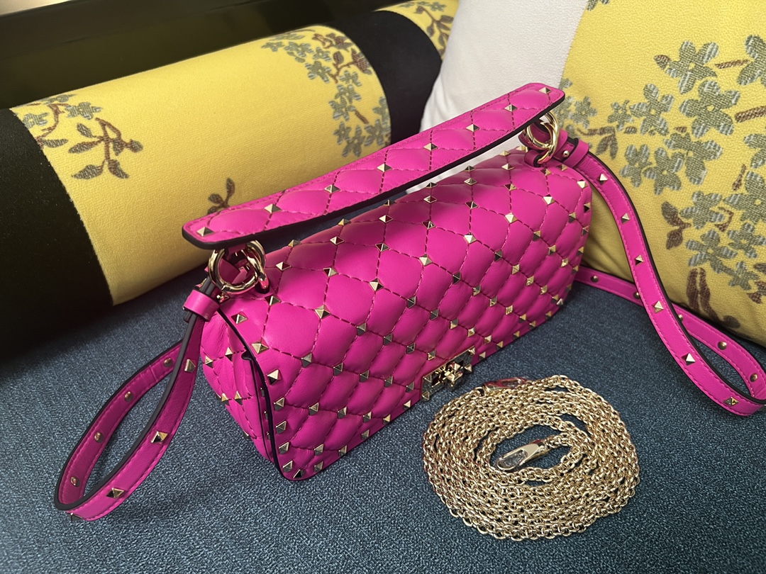 Valentino Rockstud Spike Handle Bag w/Tags - Pink