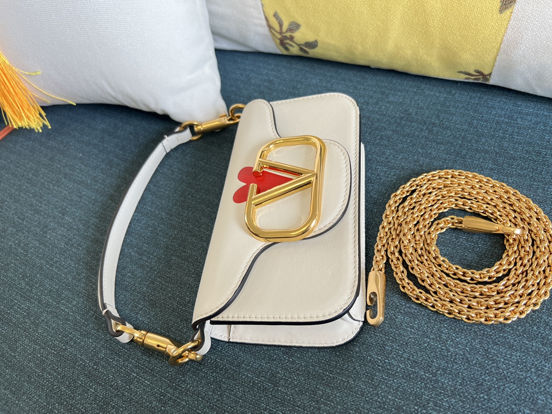 Valentino Small Loco Bag - White Handle Bags, Handbags