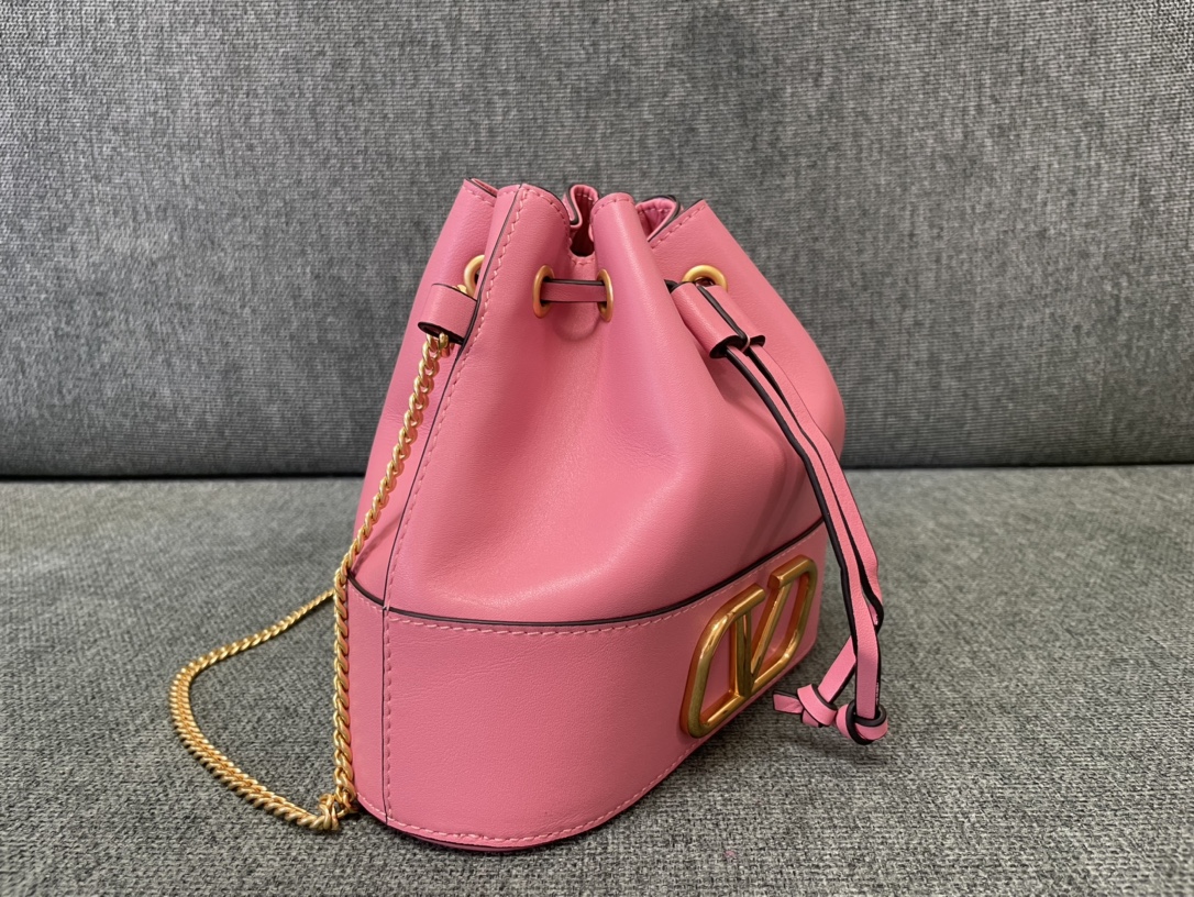 Valentino V Logo Signature Women's Chain Bucket Bag