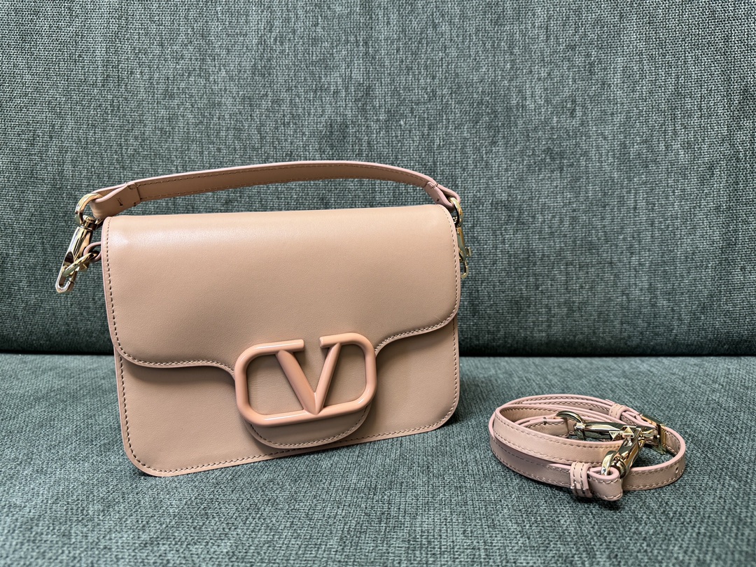 Valentino Valentino Garavani Locò Calfskin Shoulder Bag for