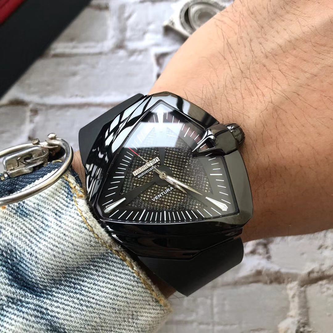 Hamilton Black Automatic Watch - Hamilton Ventura - All Black - Image 4