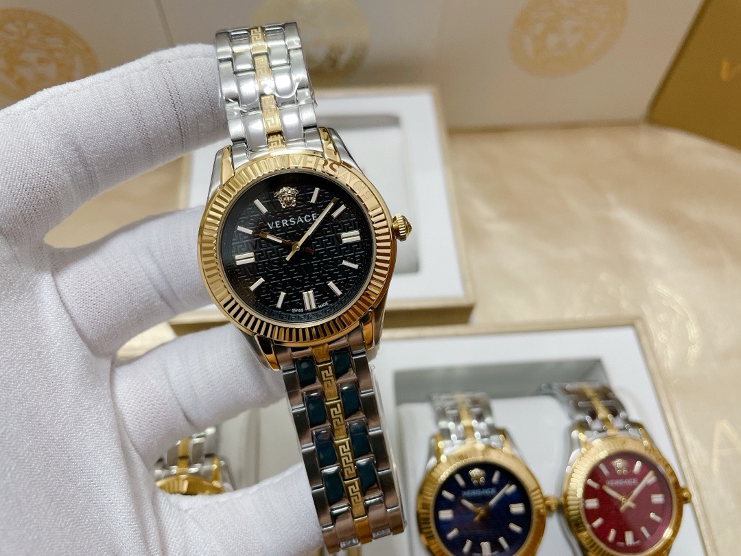 gold Versace Two-Tone Watch - Versace Two-Tone Watch - Gold & Silver