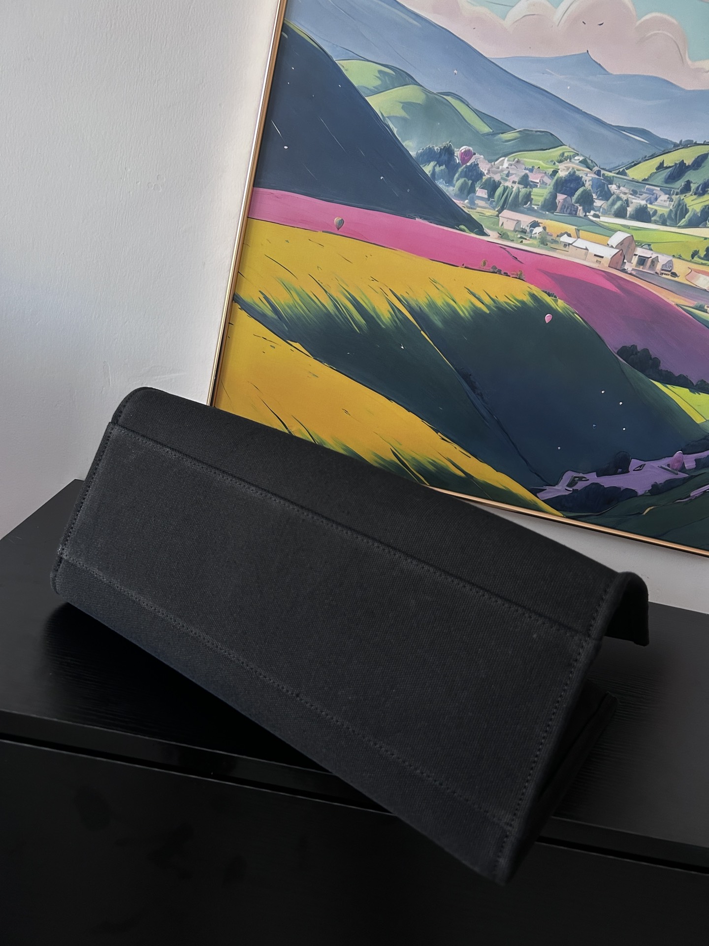 Versace Medusa Large Top Handle Black Canvas Tote Bag