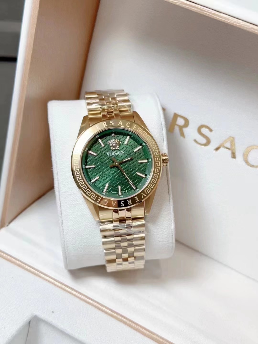 virtus Versace Green Dial Gold Watch - Versace Virtus - Green Dial