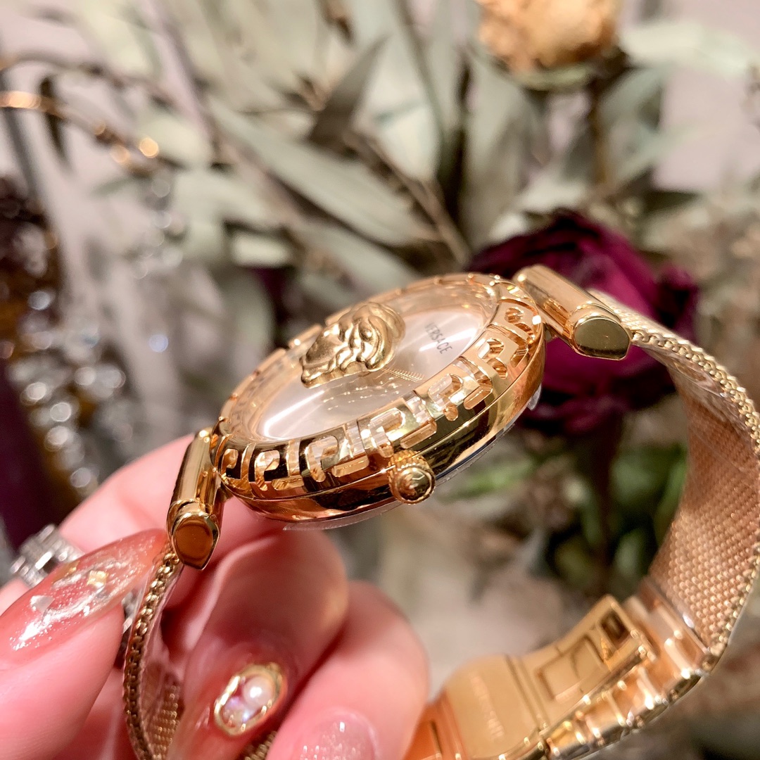 Alternative view of Versace Medusa Watch - Gold Tone Steel Bracelet