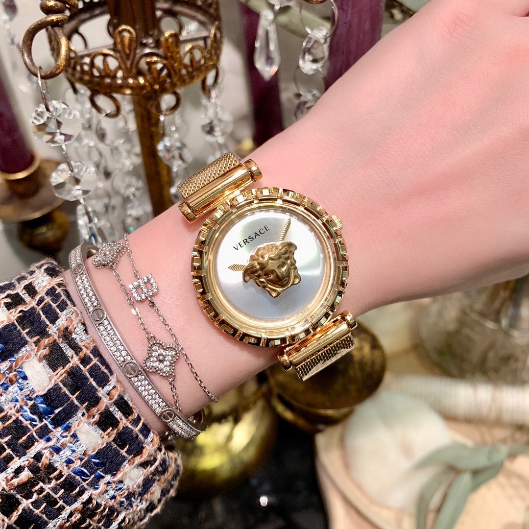 Versace Medusa Watch - Gold Tone Steel Bracelet - Image 6