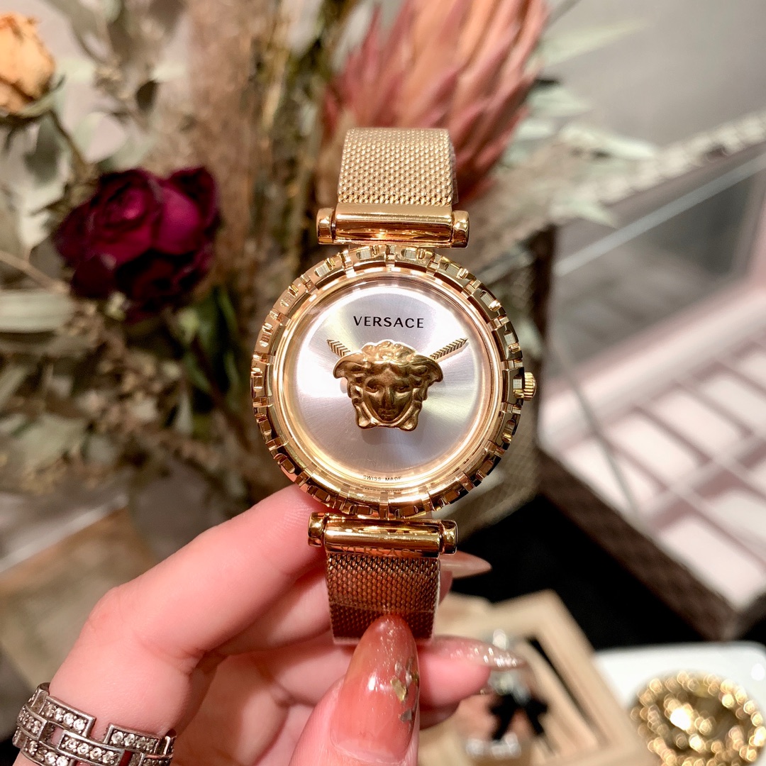 Versace Medusa Watch - Gold Tone Steel Bracelet - Image 4