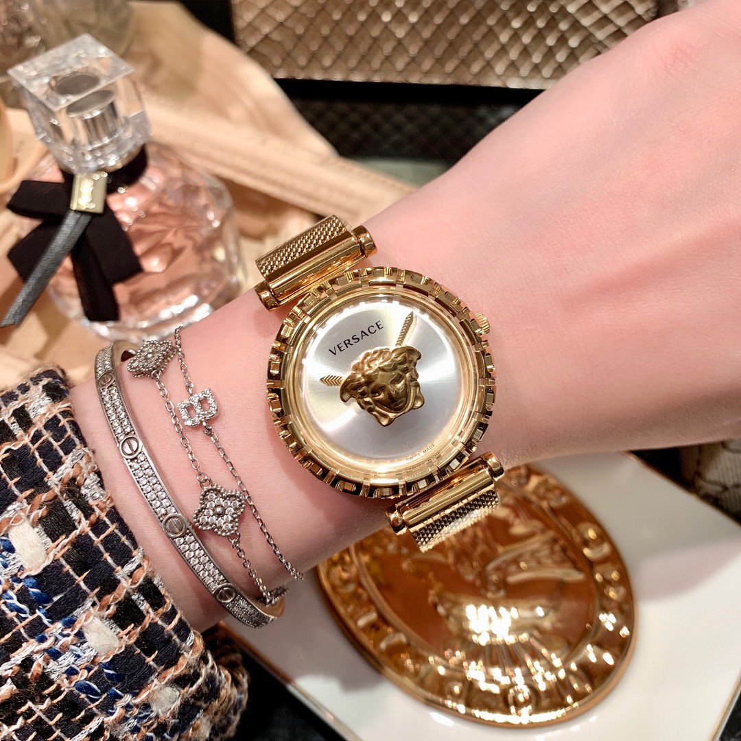 Versace Medusa Watch - Gold Tone Steel Bracelet - Image 5
