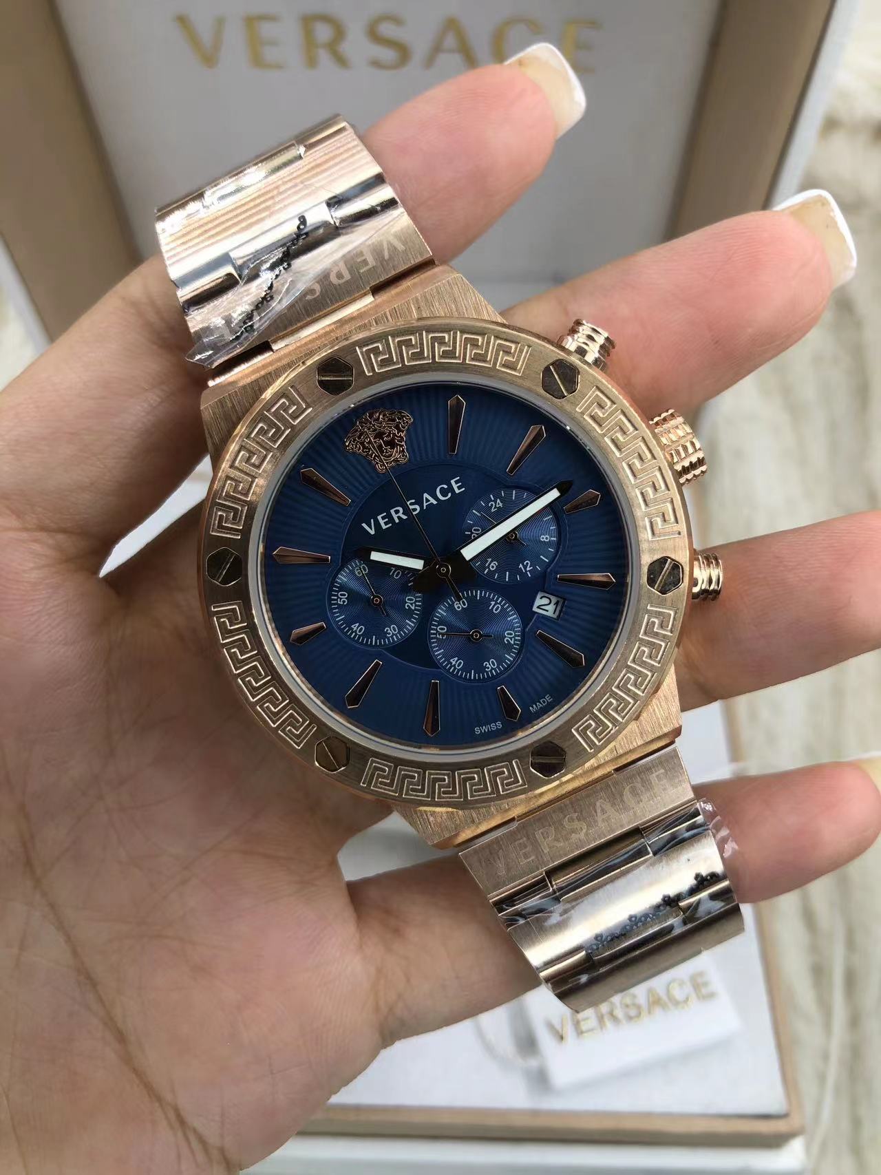 Versace Chrono Black Marble - Men's Luxury Watch - Image 7
