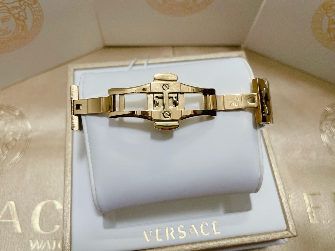 black Versace Greca Gold Watch - Versace Greca Gold Watch - Black Dial - Image 6