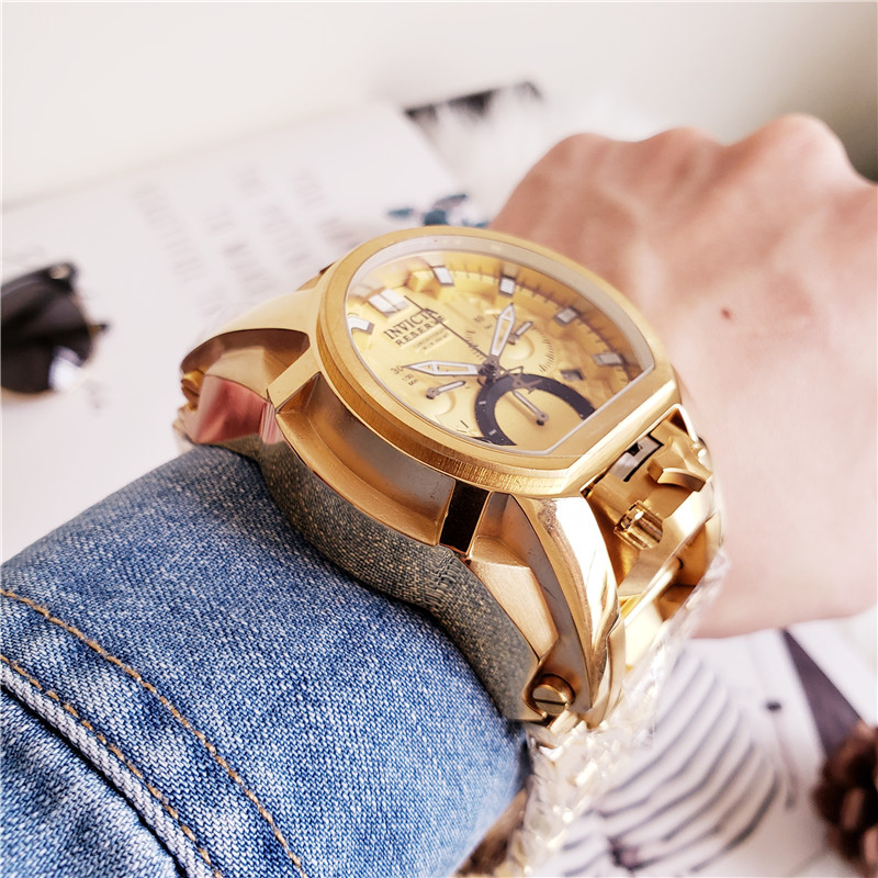 Invicta Gold Tone Chronograph - Invicta Reserve Gold Tone - Swiss Made - Image 8