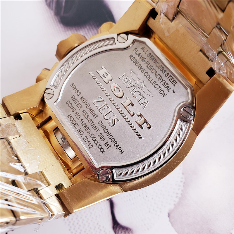 Invicta Gold Tone Chronograph - Invicta Reserve Gold Tone - Swiss Made - Image 4