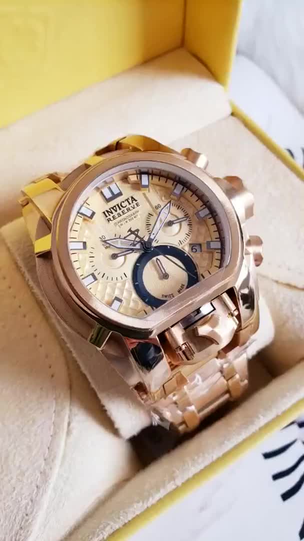 Invicta Gold Tone Chronograph - Invicta Reserve Gold Tone - Swiss Made - Image 2